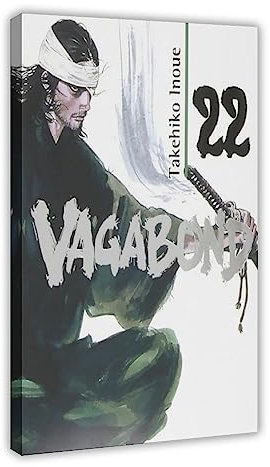 Vagabond Anime-Poster Samurai, Leinwand-Poster, Wandkunst, Dekor, Bild, Gemälde für Wohnzimmer, Schlafzimmer, Dekoration, Rahmen-Stil, 60 x 90 cm