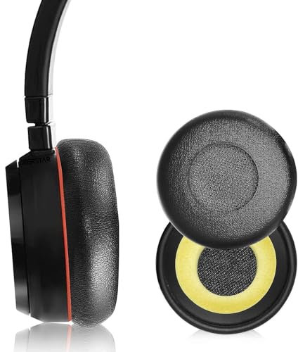 Dpofirs Ersatz-Ohrpolster für Evolve 20, 20se, 30, 30II, 40, 65, 65+, Ohrpolster für Evolve 20, 20se, 30, 30II, 40, 65, 65+, Schwarz, Proteinleder, Schwamm