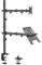 WORLDLIFT Soporte de montaje para laptop y monitor para 1 monitor de hasta 32 pulgadas y 1 portátil de hasta 15 pulgadas, soporte ajustable extra alto con abrazadera y base de montaje de ojales, peso