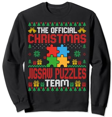 Christmas Jigsaw Puzzles Team - Jigsaw Puzzles Lover Xmas Sweatshirt
