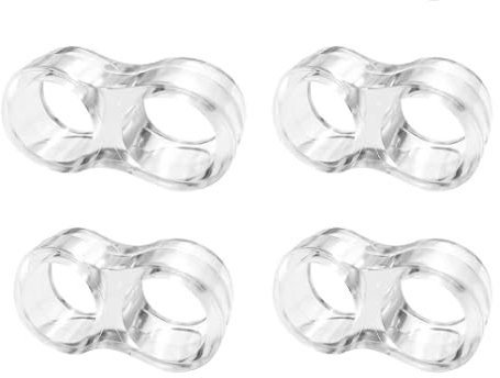 Saraoriginalshop Set 4 Fermaporte Protezione Maniglie Porte in Silicone Trasparente Paracolpi a Doppio Anello Protezione Maniglie Muro