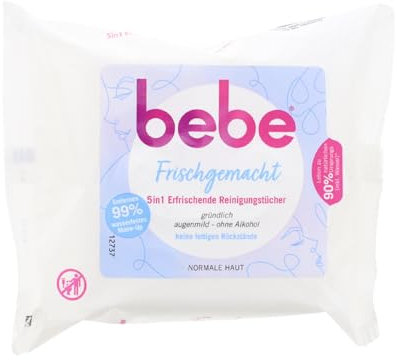 bebe Frischgemacht 5in1 Erfrischende Reinigungstücher 25 Stück für normale Haut