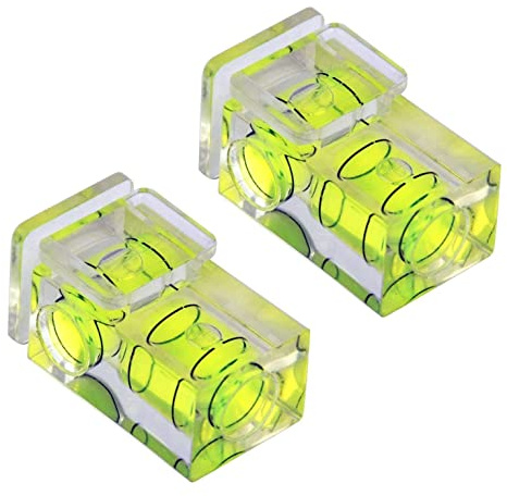 NONDK 2 PCS Hot Shoe Bubble Level Camera Two Spirit Level for Digital and Film Camera