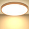Led Deckenleuchte Deckenlampe Holzolzoptik Lampe, Flach Rund Led Lampe Decke Ø30CM 24W 3000K 2400LM Warmweiss Led Deckenlampe Wohnzimmer für Kinderzimmer Schlafzimmer Flur Bad Küche Badezimmer Keller