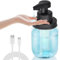 350ML Automatischer Berührungsloser Glas-Seifenspender, Wiederaufladbarer Freihändiger Flüssigseifenspender im Einmachglas-Stil mit Sensorenpumpe für Badezimmer, Küche und Geschirrspülarbeitsfläche