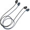 kwmobile Correas compatibles con Samsung Galaxy Buds FE - 2X Cinta para Auriculares - Banda de Silicona - Azul Oscuro/Negro