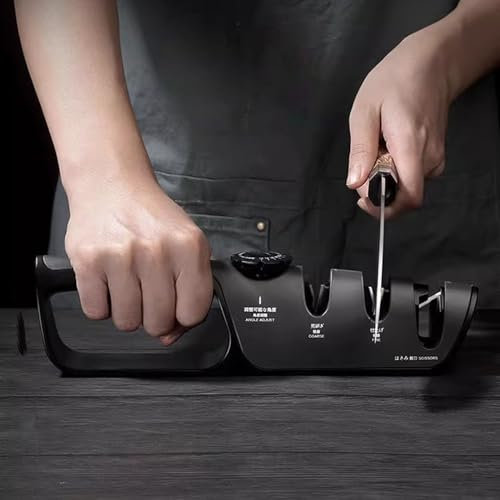 CHZDPP Manuelle Messerschärfer Startseite Kleine Scherenschärfer Hackbeilschärfer, Handheld Sharp Wetzstahl, Einfacher Anfänger Messerschärfblock zum Schleifen und Polieren der Klinge