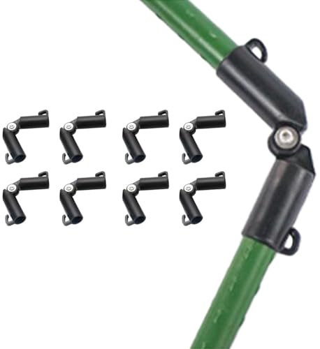 8 Pezzi Raccordi Connettori Traliccio Ø16mm, Per Bastone Supporto Piante Da 16mm, Snodabile 180° (8 PCS Raccordi Traliccio 16mm 180°)