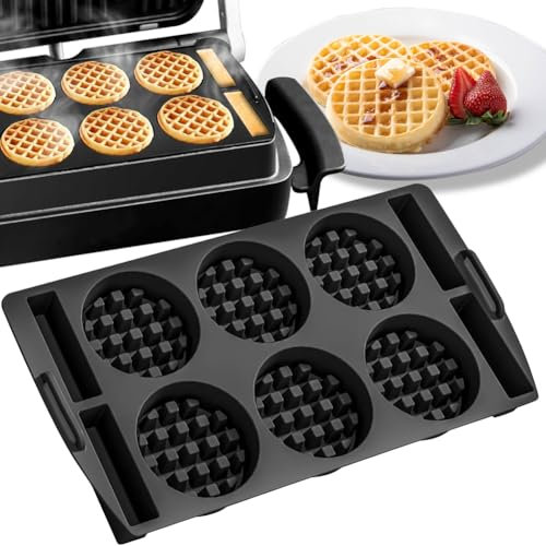 Piashow Silikon Waffeleinsatz, Minimalistisch, Schwarz, Waffel, OptiGrill XL Zubehör