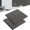UISEBRT 2 Stück Akustikpaneele Set Wandverkleidung Wandpaneele aus Echtholz Furnier Akustikplatten Lamellenwand Holzpaneele Wand 3D Holzpaneele Akustikfilz 60 x 60 cm Anthrazit