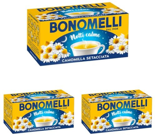 Bonomelli Camomilla Setacciata, 18 Filtri, Rilassante e Digestiva, dal Gusto Unico (27g) (Confezione da 3)