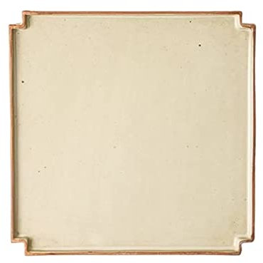 Dh2yjnbf3 Platos de Cena Plato Plano de cerámica, Plato Llano, Cocina casera, Restaurante, cafetería, Plato de Postre, Plato Cuadrado Simple, vajilla Plana Vintage Platos(Grande)