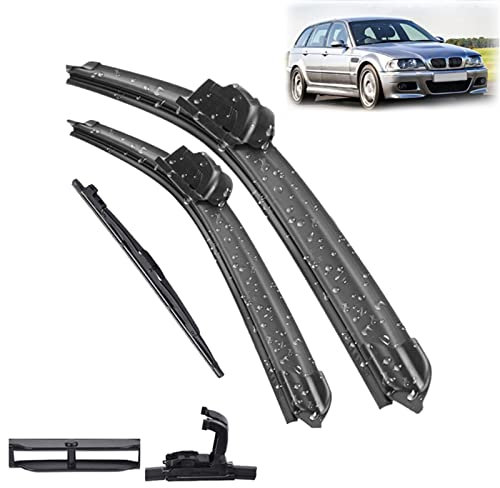 WILSEM Für 3er E46 Touring Estate 316 318 320 325 330 1998-2006 Scheibenwischer Vorne Und Hinten Wischerblätter Set Kit 22 + 20 + 12