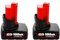 HTHOME 12-V-Akku, 3 Ah, 6 Ah, wiederaufladbarer Akku, kompatibel mit Milwaukee M12 XC Akku-Werkzeugen 48-11-2402 48-11-2411 48-11-2401 MIL-12A-LI(2pcs 6Ah Battery)