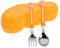GLEAVI 1Juego Cubiertos Infantiles Inoxidable Con Estuche Para Pequeños Utensilios Ergonómicos y Portátiles