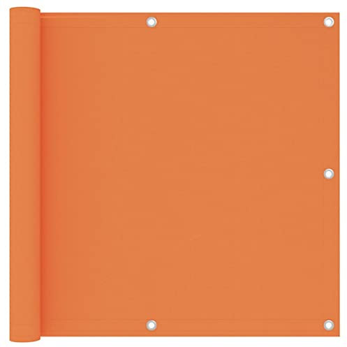 NQJIBUE Paravent de balcon orange 90 x 400 cm en tissu Oxford, pelouse et jardin, extérieur, parasols et parasols