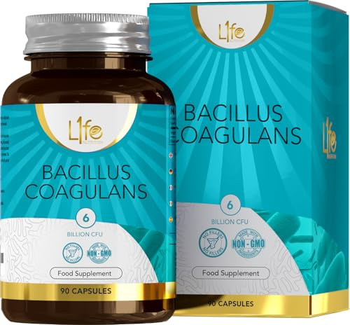 LN Bacillus Coagulans Probiotic, 90 Kapseln, 6 Mrd. KBE | Bacillus Coagulans | 6 Mrd. KBE pro Portion | Gentechnik-, Gluten- & Allergenfrei | Hergestellt in Großbritannien