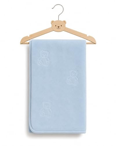 Cozy Baby Blanket – Character Deisgn Plush & Warm Throw for Infant or Toddler, Ideal for Crib, Cot & Stroller | Unisex Baby Gift 75x100cm (Blue)