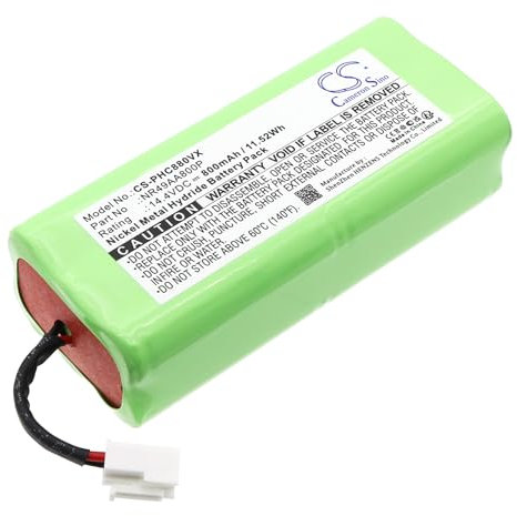TECHTEK Batería 800mAh Compatible con [Philips] FC8800, FC8801, FC8802, para [Taurus] Robot Aspirador Striker Slim, Striker Slim 079748 sustituye 079748000, NR49AA800P