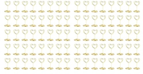 Iyalezirk Lot de 80 porte-documents de table, porte-cartes, nom de menu clips, porte-panneaux de table pour fêtes