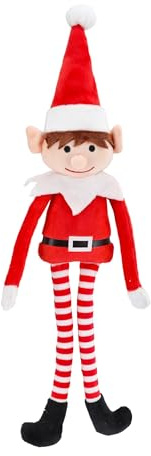 Cepewa Weihnachts-Elf – 40 cm groß, aus kuschelig weichem Plüsch. Perfekt für eine Festliche Weihnachtsstimmung und traditionelle Deko Wichtel Figur