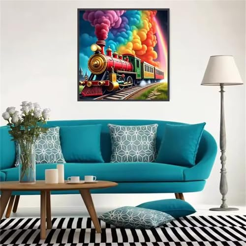 Puzzle für Erwachsene 1000 Teile Schwer Schwierig Herausfordernde Jigsaw Puzzle 1000 Teile, Kreative Unterhaltung Klassische Puzzles Erwachsene, Home Dekor Puzzles Farbenfroher Dampfzug