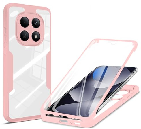 betterfon 360 Grad Hülle kompatibel mit Xiaomi Redmi Note 15 Pro 4G | Handyhülle mit integriertem Displayschutz | Full Body Rundumschutz Case | Stoßfest & Robust | Rosa