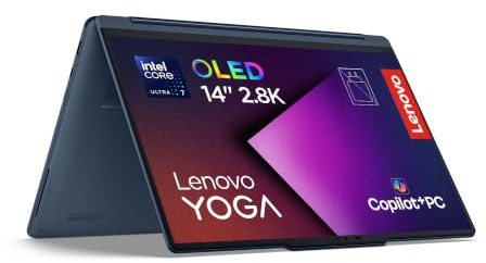 Lenovo Yoga 9 2in1 Aura Edition | Laptop | Intel Ultra 7 | 32GB | 1TB | CoPilot+PC | 14 2.8K WQXGA+ Display | OLED | Touch| Intel Ultra 7 355|32GB RAM|1TB SSD| Intel Grafik|QWERTZ|Windows 11 |Blau