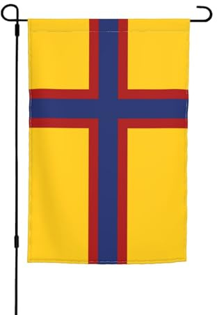 Friesen Ge Mit Skandinavischen Kreuz Flaggen Dekorative Hofflagge Doppelseitig Gartenflagge Für Party Hof Dekoration 30X45cm