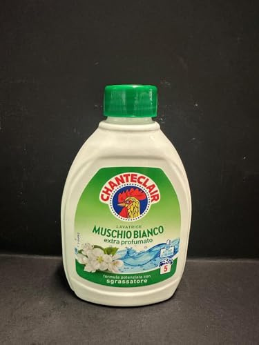 5 conf. Detersivo Lavatrice Bianco Muschio Detersivo Liquido - Detersivo Liquido per lavatrice - Formula detergente con sgrassatore 5 lavaggi 225 ml -conf.da viaggio
