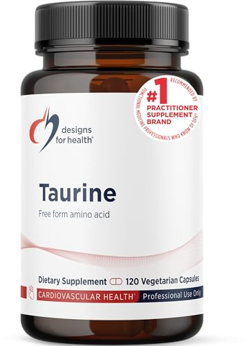 Designs for Health Taurine Capsules, Cardiovascular Support, 120 Capsules