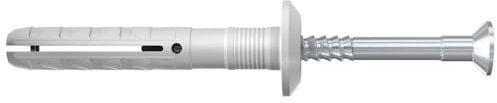Fischer Tasselli a Percussione N 6x40/7 P con Bordo Largo e Vite a Chiodo a Battere (100 Pz.)