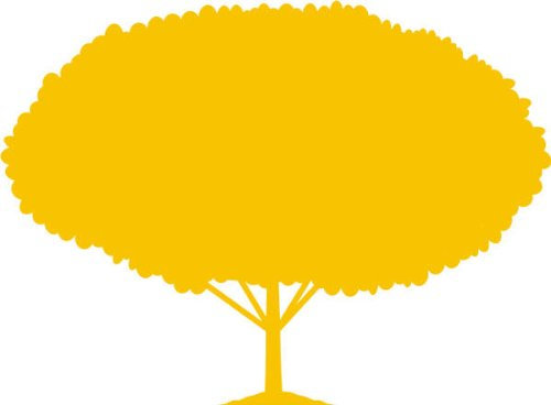 Indigos UG - Wandtattoo Wohnzimmer - Wandaufkleber Baum Bäume 120x88 cm - Gold w370 - Aufkleber Kinderzimmer Schlafzimmer Küche Badezimmer Büro Dekoration