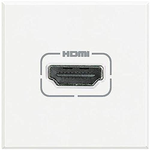BTicino HD4284 Connecteur HDMI TypeA à Visser Version 1.3 Axolute, 2 Modules, Blanc