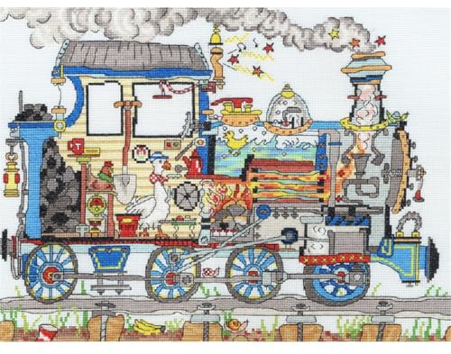 Bothy Threads Cross Stitch Kit - Cut Thru' Steam Train