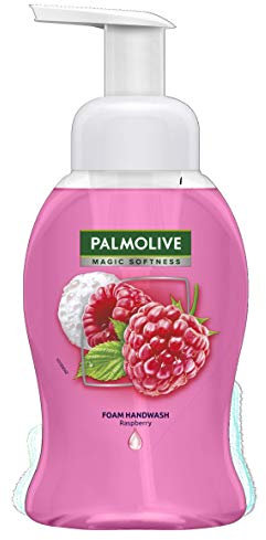 PALMOLIVE - Savon Liquide Mains Magic Pouss'Mousse Framboise - Mousse Lavante Délicatement Parfumée - Distributeur de Savon à Pompe de 250 ml - Lot de 3
