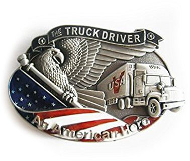 eeddoo® Gürtelschnalle - Truck Drivers - American Hero (Buckle für Wechselgürtel für Damen und Herren | Belt Frauen Männer Oldschool Rockabilly Metall Gothic Rock Biker Western Trucker Casino Skull)