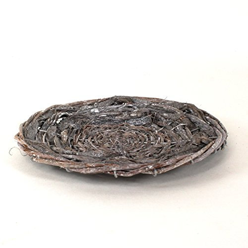 Rattan-Schale rund, weiß-gekalkt, 24 cm