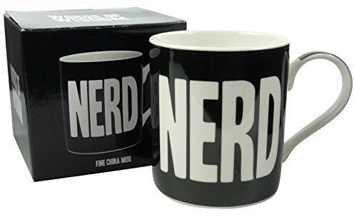Geek or Nerd Fine China Mug Cup Gift Boxed Present Work Student University