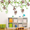 HALLOBO® Wandtattoo AFFE Schaukel Affen Wandaufkleber Monkey Wandsticker Kinderzimmer Kinder Baby Babyzimmer