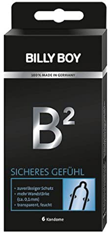 Billy Boy B² Sicheres Gefühl Kondome mit 0.1mm Wandstärke. 6er Packung. 6 Kondome