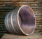 Celtic Timber Barrel Planter - Rustic Outdoor Plant Pot - Made from Aged Quarter-Sawn Oak - Weathered Wood for Outdoor Plants, Garden, Trees - Oak Whiskey Half Barrel Planter - 60 Gallon
