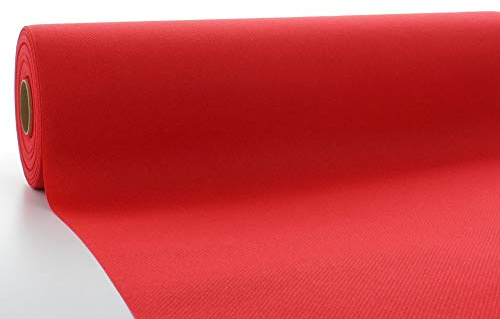 Mank Tischdeckenrollen Uni | Rollenware 120 cm x 40 m aus Airlaid stoffähnlich Tischdecke für Gastronomie | (Rot, 120 cm x 40 m)