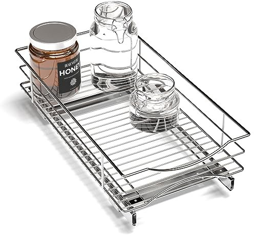 Home Zone Living Ausziehbarer Küchenschrank-Organizer mit ausziehbarer Schublade für platzsparende Lagerung, 27,9 cm B x 53,3 cm L