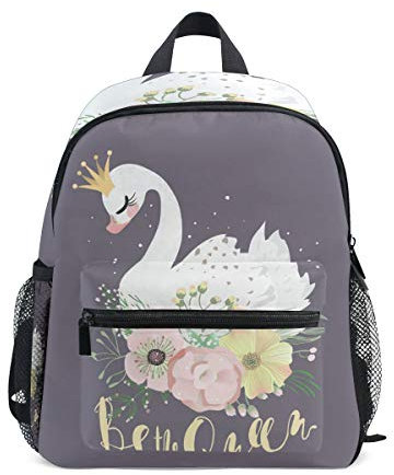 Kinderrucksack Schwan mit Blumen Kindergarten Vorschule Tasche für Kleinkind Mädchen Jungen