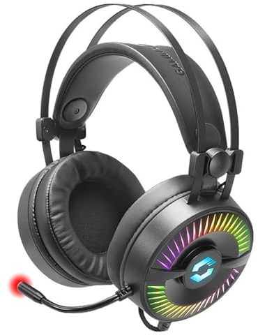 Speedlink QUYRE RGB 7.1 Gaming Headset - individualisierbarer Sound, RGB-Beleuchtung für PC/Notebook/Laptop, schwarz