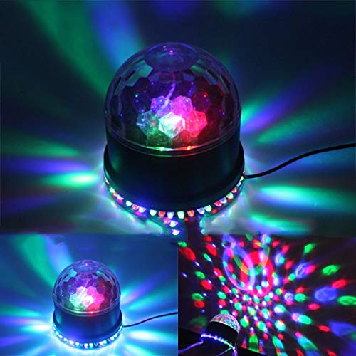 Luci da palco, LED Flying Saucer Magic Ball luci variopinte rotazione, Piccolo dom cristallo Magic Ball, adatto a barra KTV di Natale MXCZZ