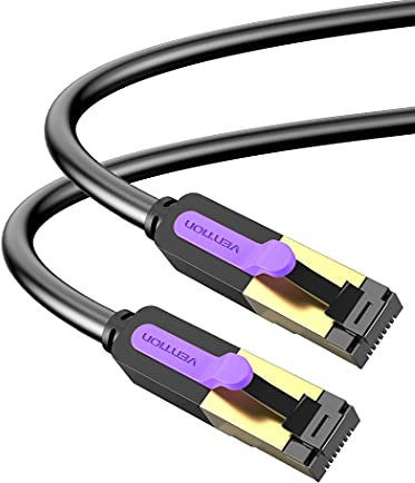 VENTION Cable Ethernet Cat 7 Cable Ethernet Cable de red 10Gbps 600MHz Cable Internet(Conector RJ45) Cable Lan Compatible con PS5, PS4 Xbox X/S PC, TV Box, Router (1,5m)
