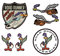 24/7stickers #815 / Aufkleber Set 6X Road Runner Breite je ca. 6,5cm + 3cm Hot Rod V8 USA Oldtimer Old School Retro Vintage Tuning Beep Tankaufkleber Scheibe Auto