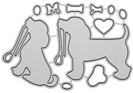 Kcibyvx Stanzschablone Hund ,Prägeschablonen Stanzformen Schablonen für Scrapbooking, Fotopapier, Karten,DIY Herstellung Das Erntedankfest Ostern Geburtstag Neujahrsgeschenk